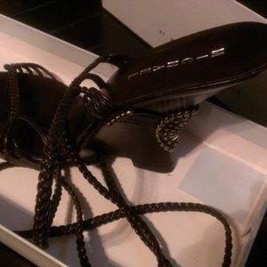 Michael Strappy Brown Wedges